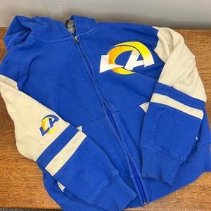 LA Rams boys zip up hoodie
